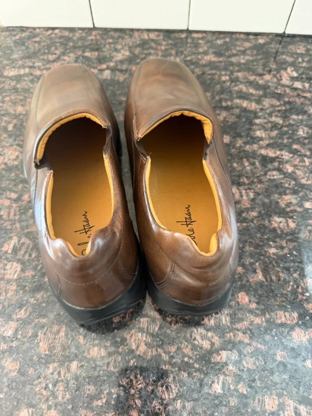 Like New Cole Haan Air Brown Leather Slip On Loafers Men's Size 10.5